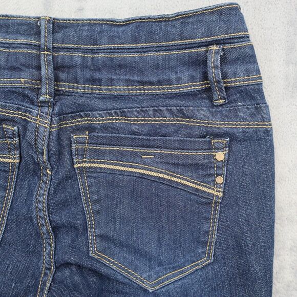 C est Toi Pants Womens 0 Blue Skinny Low Rise Stretch Zip Dark Wash Denim Jeans - Picture 16 of 16